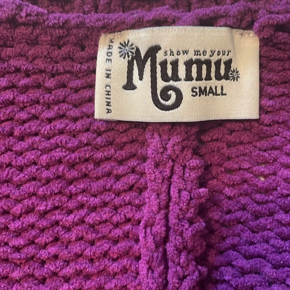 Show Me Your Mumu Hug Me V-Neck Purple Women's Sweater Size Small EUC Soft - Picture 6 of 8